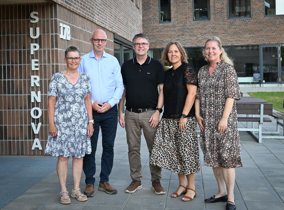 Fra venstre ses: Charlotte Polk, Henrik Lorentzen, Søren Overgaard Sørensen, Jytte Hedelund og Vivi Hoseassen.